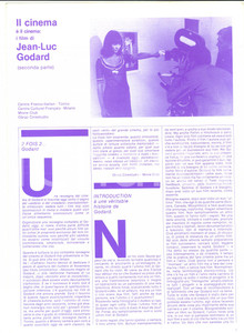 Materiale pubblicitario d’epoca 1980 CINEMA Centre Culturel Francais  I film di JeanLuc GODARD Pubblicitario 1