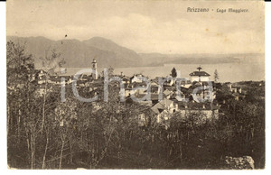 Cartolina originale da collezione 1924 ARIZZANO VB Panorama con il Lago MAGGIORE Cartolina postale FP VG 1