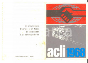 Oggetto da collezione cartaceo 1968 MONTISI / SAN GIOVANNI D ASSO SI Tessera ACLI  Movimento Operaio 1
