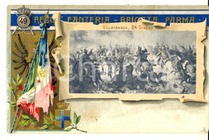 Cartolina originale da collezione 1900 ca REGIO ESERCITO 49Â° Reggimento Fanteria  BRIGATA PARMA Cartolina FP 1