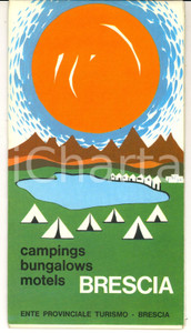 Materiale pubblicitario d’epoca 1969 BRESCIA Mappa turistica camping  bungalows Ente Provinciale Turismo 1