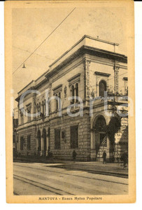 Cartolina originale da collezione 1934 MANTOVA Banca Mutua Popolare Cartolina postale FP VG 1