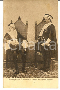 Cartolina originale da collezione 1920 ca REPUBBLICA SAN MARINO Costume dei Capitani Reggenti Cartolina FP VG 1