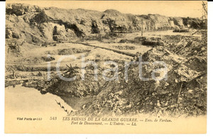 Cartolina originale da collezione 1920 ca DOUAUMONT F Entrée du Fort Carte postale RUINES GRANDE GUERRE 1