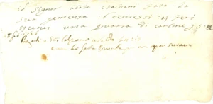 Documento originale, autentico 1786 BRESCIA Abate TOCCAGNI consegna ferri e carbone Documento 1