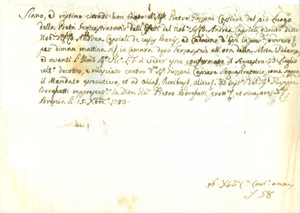 Documento originale, autentico 1783 BRESCIA Avviso di sequestro dei beni di Andrea CAPRIOLI Documento 1