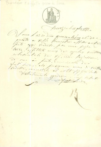 Documento originale, autentico 1897 BOVEZZO BS Fratelli RIVA pagano affitto di un terreno Documento 1
