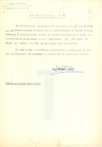 Documento originale, autentico 1940 TORINO WW2 Mobilitazione civile maestranze SNIA VISCOSA Documento 1