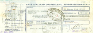 Documento originale, autentico 1940 NAPOLI Ente Italiano Cooperativo Approvvigionamenti  Lettera di credito 1