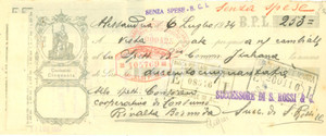 Documento originale, autentico 1934 ALESSANDRIA Banca Commerciale Italiana Assegno pubblicitario 1