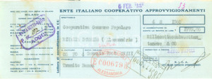 Documento originale, autentico 1940 NAPOLI Ente Italiano Cooperativo Approvvigionamenti Lettera di credito 1 1
