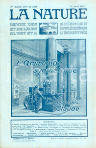 Giornale, rivista storica 1920 LA NATURE L ammoniac synthétique Revue ILLUSTREE SCIENCE n° 2397 1