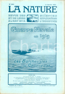 Giornale, rivista storica 1920 LA NATURE Les bolschevistes de CRONSTADT Revue ILLUSTREE SCIENCE nÂ° 2391 1