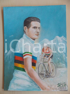 Opera d’arte autentica 1960 ca Pittore Abramo FOGLIA Ritratto Alfredo BINDA su tela Firma AUTOGRAFA 1 Opera d’arte autentica 1960 ca Pittore Abramo FOGLIA Ritratto Alfredo BINDA su tela Firma AUTOGRAFA 1