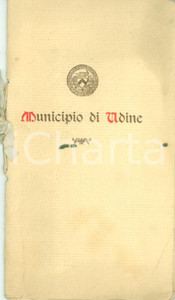 Documento originale, autentico 1925 UDINE Libretto di famiglia Ricordo del matrimonio Documento 1