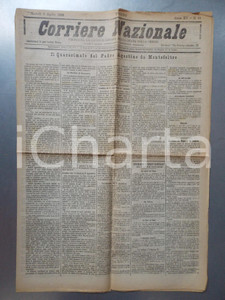 Giornale, rivista storica 1888 CORRIERE NAZIONALE Padre Agostino da MONTEFELTRO lascia TORINO 1