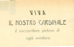 Documento originale, autentico 1915 ca MILANO Viva il Cardinale Andrea FERRARI soccorritore di ogni sventura 1