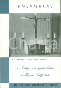 Materiale pubblicitario d’epoca 1950 ca PARIS Ateliers d art liturgique CHERET Opuscolo ILLUSTRATO 1