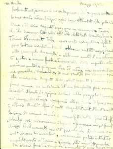 Documento originale, autentico 1943 TORINO WW2 Piero RIGOLA assiste ai bombardamenti inglesi Lettera 1