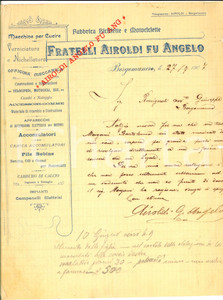 Documento originale, autentico 1907 BORGOMANERO NO Angelo AIROLDI accusato per morso di cane Lettera 1