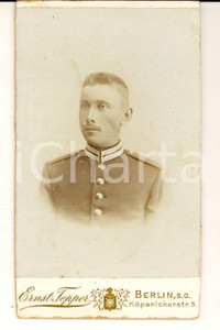 Fotografia d epoca originale 1915 ca BERLIN D Ritratto di ufficiale di fanteria Foto Ernst TEPPER CDV 1