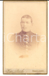 Fotografia d epoca originale 1915 ca DUSSELDORF GERMANIA Ritratto di militare Hugo STARCK CDV 1