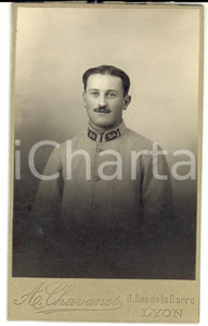 Fotografia d epoca originale 1915 ca LYON ARMEE DE TERRE Soldat 54e rÃ©giment infanterie Photo A. CHAVANES 1