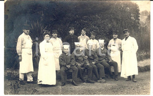 Fotografia d epoca originale 1915 ca WW1 MONTPELLIER Scuola militare  Allievi malati con infermiera Foto 1