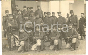 Fotografia d epoca originale 1915 WW1 FRANCIA Soldati del 25Â° reggimento fanteria posano con le baionette 1