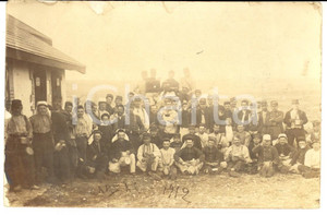 Fotografia d epoca originale 1912 LARZAC F Foto di gruppo dei militari in addestramento FP NV 1
