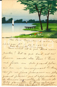 Cartolina originale da collezione 1903 BERLIN Cartolina da M. FINK a J. DE KEUSTER DIPINTA A MANO 1