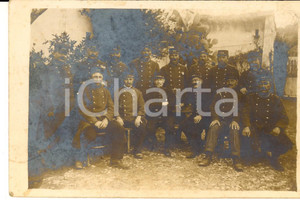 Fotografia d epoca originale 1915 ca WW1 FRANCE Officiers du 113e rÃ©giment Photo carte postale 1