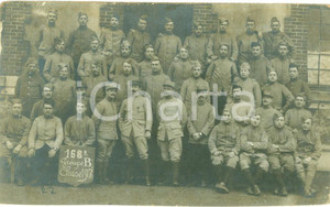 Fotografia d epoca originale 1917 FRANCE WW1 Soldats du 168Â° RÃ©giment d Infanterie Groupe B Photo postale 1
