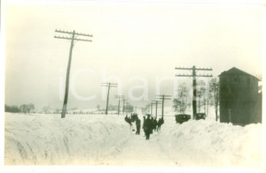 Fotografia d epoca originale 1917 BEAVER, PENNSYLVANIA USA Spalatori sgombrano la strada dalla neve FOTO 1