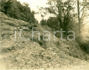 Fotografia d epoca originale 1933 FAYETTE COUNTY, PENNSYLVANIA USA Frane sulle colline lungo l autostrada 1