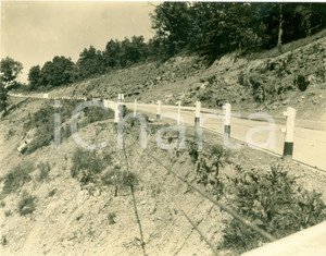 Fotografia d epoca originale 1933 GREENE COUNTY, PENNSYLVANIA USA Pali contenimento frane sull autostrada 1