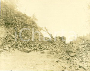 Fotografia d epoca originale 1930 RAUCHTOWN, PENNSYLVANIA Escavatore BUCYRUS costruzione STATE HIGHWAY 503 1