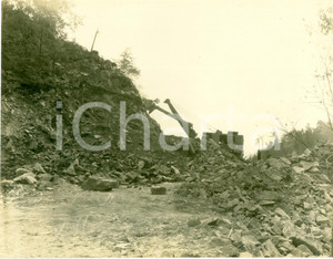Fotografia d epoca originale 1930 RAUCHTOWN USA Escavatore BUCYRUS durante costruzione STATE HIGHWAY 503 1