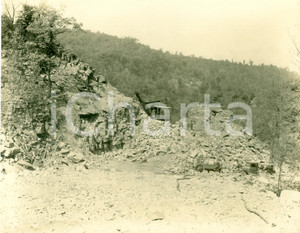 Fotografia d epoca originale 1930 RAUCHTOWN PENNSYLVANIA Escavatore BUCYRUS scava montagna STATE HIGHWAY 503 1