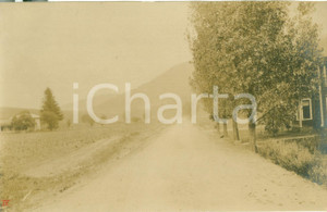 Fotografia d epoca originale 1908 DEERFIELD, PENNSYLVANIA USA Una strada rurale della TIOGA COUNTY Foto 1