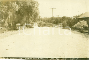 Fotografia d epoca originale 1909 LAMAR, PENNSYLVANIA USA Scorcio della nuova Fishing Creek Road Fotografia 1