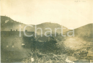 Fotografia d epoca originale 1911 AUSTIN, PENNSYLVANIA USA Paese distrutto dall inondazione Fotografia 1