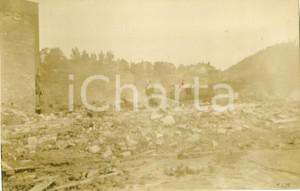 Fotografia d epoca originale 1911 AUSTIN PENNSYLVANIA USA Schiacciasassi travolto da inondazione Fotografia 1