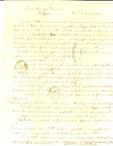 Manoscritto, lettera originale 1875 BARI Saverio DAMIANI di Franco riceve balle di cattiva qualità Lettera 1