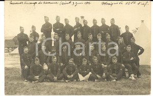 1906 SISSONNE (F) Soldati 128° fanteria al campo di addestramento *Fotografia FP