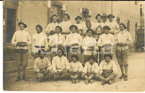 Fotografia d epoca originale 1915 ca NIZZA FRANCE Groupe de chasseurs pÃ¨le des pommes de terre Photo 1