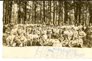 Cartolina originale da collezione 1920 ca CAMP BITCHE F Honneur aux anciens 27/3 et 28/2 Photo INFANTERIE 1