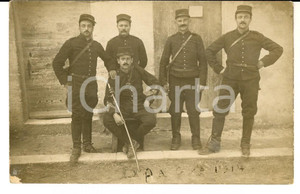 Fotografia d epoca originale 1914 CADEROUSSE F Gruppo di ufficiali ARMEE DE TERRE Fotografia FP 1