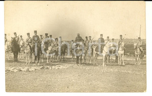 1910 ca ALGERIA (?) Soldats des troupes coloniales à cheval *Photo carte postale