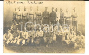 Fotografia d epoca originale 1924 FRANCIA Militari di fanteria dopo l addestramento Foto FP NV 1